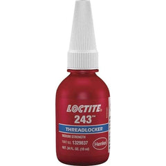 Loctite - 10 mL Bottle, Blue, Medium Strength Liquid Threadlocker - Series 243, 24 hr Full Cure Time, Hand Tool, Heat Removal - Strong Tooling