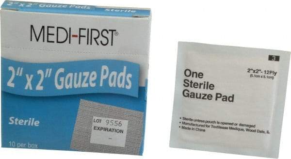 Medique - 2" Long x 2" Wide, General Purpose Pad - Gauze Bandage, Sterile - Strong Tooling