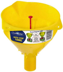 Funnel King - 16 oz Capacity Polypropylene Funnel - 5" Mouth OD, 1" Tip OD, 1-1/4" Straight Spout, Yellow - Strong Tooling