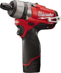 Milwaukee Tool - 12 Volts, Lithium-Ion Battery, Pistol Grip Cordless Screwdriver - 2 Speeds, 450 and 1,700 RPM, 325 Inch/Lbs. Torque, 2 Speed - Strong Tooling