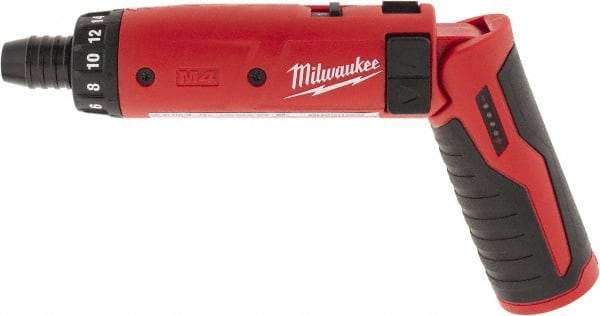 Milwaukee Tool - 4 Volts, Lithium-Ion Battery, Swivel Handle Cordless Screwdriver - 200, 600 RPM, 44 Inch/Lbs. Torque, 2 Speed - Strong Tooling