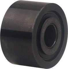 Accurate Bushing - 1-1/8" Bore, 3-1/2" Roller Diam x 2" Roller Width, Carbon Steel Plain Yoke Roller - 17,600 Lb Dynamic Load Capacity, 2-1/16" Overall Width - Strong Tooling