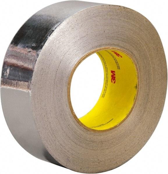 3M - 3" x 45m Silver Foil Tape - 3.25 mil, Acrylic Adhesive, Aluminum Foil Backing, -30°F to 260°F, Series 3380 - Strong Tooling