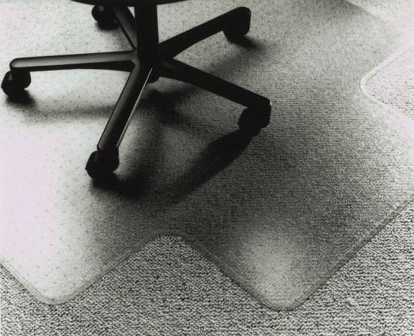 Ability One - 53" Long x 45" Wide, Chair Mat - Single Lip, Straight Edge Style - Strong Tooling