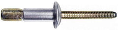 Marson - Countersunk Head Aluminum Structural Blind Rivet - Aluminum Mandrel, 1/8" to 0.331" Grip, 0.35" Head Diam, 0.191" to 0.201" Hole Diam, 0.41" Length Under Head, 3/16" Body Diam - Strong Tooling