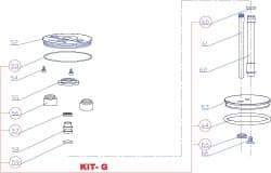 RivetKing - 3 to 6" Seal Kit for Rivet Tool - Includes O-Rings, Buffer, Seal Ring, Piston Ring - Strong Tooling