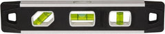 Johnson Level & Tool - Magnetic 9" Long 3 Vial Torpedo Level - Aluminum, Black, 1 Plumb, 1 Level & 1 45° Vials - Strong Tooling