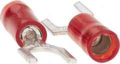 Value Collection - #10 Stud, 22 to 18 AWG Compatible, Partially Insulated, Crimp Connection, Standard Fork Terminal - Strong Tooling