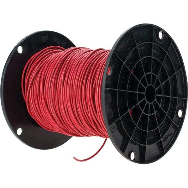 Value Collection - THHN, 16 AWG, 10 Amp, 500' Long, Stranded Core, 26 Strand Building Wire - Red, Thermoplastic Insulation - Strong Tooling