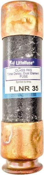 Value Collection - 125 VDC, 250 VAC, 35 Amp, Time Delay General Purpose Fuse - 3" OAL, 200 kA Rating, 13/16" Diam - Strong Tooling