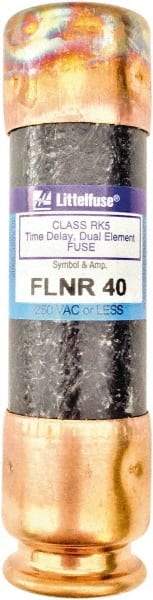 Value Collection - 125 VDC, 250 VAC, 40 Amp, Time Delay General Purpose Fuse - 3" OAL, 200 kA Rating, 13/16" Diam - Strong Tooling