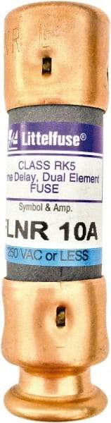 Value Collection - 125 VDC, 250 VAC, 10 Amp, Time Delay General Purpose Fuse - 2" OAL, 200 kA Rating, 9/16" Diam - Strong Tooling