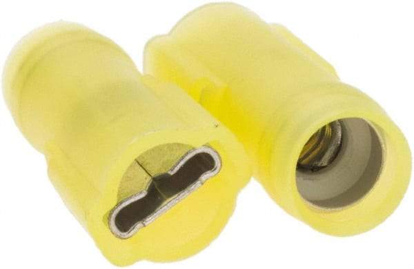 Value Collection - 12 to 10 AWG, Nylon, Fully Insulated, Female Wire Disconnect - 1/4" Wide Tab, Yellow - Strong Tooling