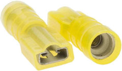 Value Collection - 12 to 10 AWG, Nylon, Fully Insulated, Female Wire Disconnect - 1/4" Wide Tab, Yellow, CSA Certified, UL Listed - Strong Tooling