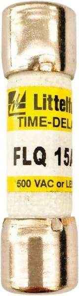 Value Collection - 500 VAC, 15 Amp, Time Delay General Purpose Fuse - 1-1/2" OAL, 13/32" Diam - Strong Tooling