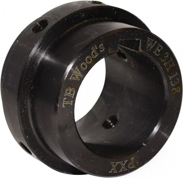 TB Wood's - 1/2" Bore, 1.85" Hub, WE2 Flexible Coupling Shaft Hub - 1.85" OD, 0.94" OAL, Steel, Type BTS - Strong Tooling