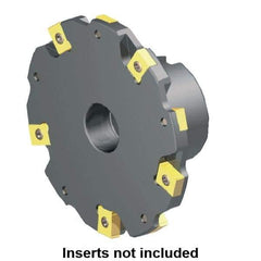 Kennametal - Shell Mount Connection, 0.3937" Cutting Width, 1.0236" Depth of Cut, 125mm Cutter Diam, 1.5748" Hole Diam, 6 Tooth Indexable Slotting Cutter - 90° LN Toolholder, LNE 1245... Insert - Strong Tooling