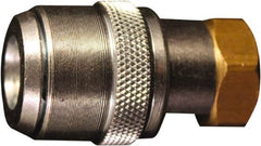 Milton - 150 Max psi Closed Check Steel Air Chuck - Straight Grip Chuck, 1/4 FNPT - Strong Tooling