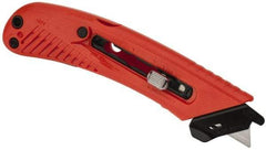 PHC - Retractable Utility Knife - 1-5/8" Blade, Red Plastic Handle, 1 Blade Included - Strong Tooling