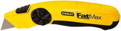 Stanley - Fixed Utility Knife - 2-3/8" Blade, Yellow & Black TPE Handle, 5 Blades Included - Strong Tooling