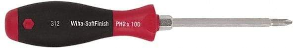 Wiha - #1, 6-11/16" OAL, Demolition Phillips Screwdriver - Hex Shank, Ergonomic Handle - Strong Tooling