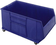 Quantum Storage - 175 Lb. Load Capacity, 41-7/8" Deep, Blue Polypropylene Hopper Stacking Bin - 17-1/2" High x 23-7/8" Wide x 41-7/8" Long - Strong Tooling