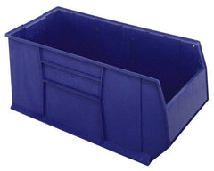 Quantum Storage - 175 Lb. Load Capacity, 41-7/8" Deep, Blue Polypropylene Hopper Stacking Bin - 17-1/2" High x 19-7/8" Wide x 41-7/8" Long - Strong Tooling