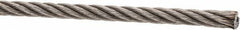 Value Collection - 1' Long, 3/16" Diam, Aircraft Cable - 2,900 Lb Breaking Strength, Material Grade 316, 7 x 19 Strand Core - Strong Tooling