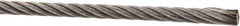 Value Collection - 1' Long, 1/8" Diam, Aircraft Cable - 1,780 Lb Breaking Strength, Material Grade 316, 7 x 19 Strand Core - Strong Tooling