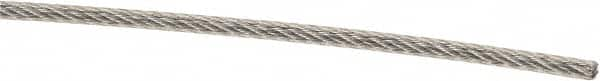 Loos & Co. - 1/16" x 3/64" Diam, Aircraft Cable - 270 Lb Breaking Strength, Material Grade Carbon Steel, 7 x 7 Strand Core, Nylon Coating - Strong Tooling