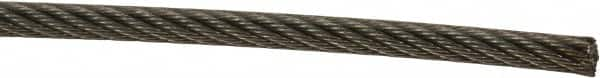 Loos & Co. - 1/8" x 3/32" Diam, Aircraft Cable - 920 Lb Breaking Strength, Material Grade Carbon Steel, 7 x 7 Strand Core, Nylon Coating - Strong Tooling