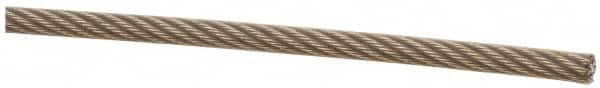 Loos & Co. - 1/8" x 3/32" Diam, Aircraft Cable - 920 Lb Breaking Strength, Material Grade 304 Stainless, 7 x 7 Strand Core, Nylon Coating - Strong Tooling