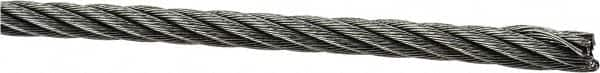 Loos & Co. - 1/8" Diam, Galvanized Steel Wire Rope - 2,000 Lb Breaking Strength, Material Grade Carbon Steel, 7 x 19 Strand Core - Strong Tooling