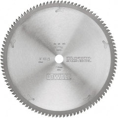 DeWALT - 14" Diam, 1" Arbor Hole Diam, 100 Tooth Wet & Dry Cut Saw Blade - Tungsten Carbide-Tipped, Standard Round Arbor - Strong Tooling