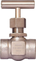 Brennan - 3/4" Pipe, Straight Needle Valve - PTFE Seal, Tube Ends, Stainless Steel Valve, 6,000 Max psi - Strong Tooling