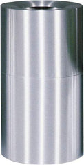 Rubbermaid - 21 Gal Aluminum Round Decorative Waste Receptacle With Top - Aluminum, 32" High - Strong Tooling