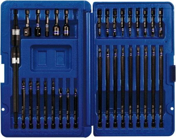 Irwin - 34 Piece, Screwdriver Insert Bit Set - #1 to #4 Phillips, T10 to T40 Torx - Strong Tooling