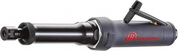 Ingersoll-Rand - 1/4" Collet, Straight Handle, Air Extended Length Die Grinder - 7,500 RPM, Rear Exhaust, 25 CFM, 1 hp, 90 psi - Strong Tooling