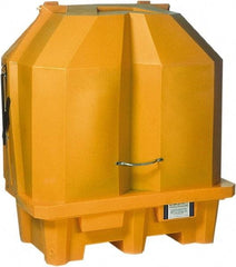 UltraTech - 66 Gal Sump, 3,000 Lb Capacity, 2 Drum, Polyethylene Spill Deck or Pallet - 57" Long x 31" Wide x 65" High, Liftable Fork, Drain Included, Inline Drum Configuration - Strong Tooling