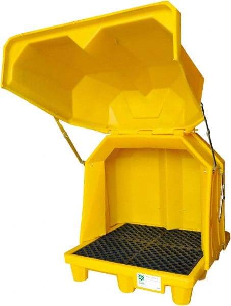 UltraTech - 66 Gal Sump, 6,000 Lb Capacity, 4 Drum, Polyethylene Spill Deck or Pallet - 58" Long x 54" Wide x 65" High, Liftable Fork, 2 x 2 Drum Configuration - Strong Tooling