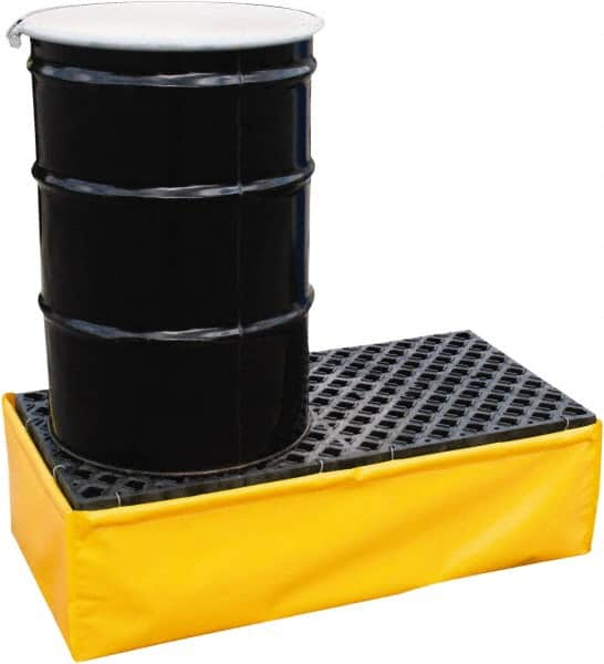 UltraTech - 66 Gal Sump, 1,200 Lb Capacity, 2 Drum, Polyethylene Spill Deck or Pallet - 56" Long x 25" Wide x 6" High, Liftable Fork, Inline Drum Configuration - Strong Tooling