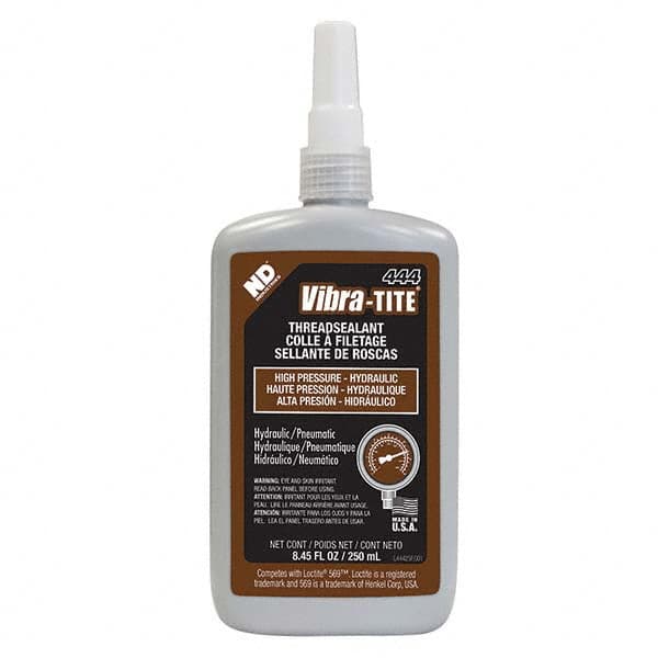 Vibra-Tite - 250 mL Bottle, Brown, Hydraulic - High Pressure Thread Sealant - Strong Tooling