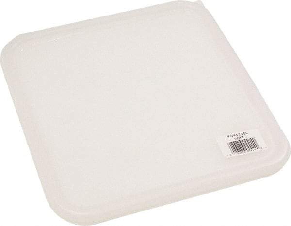 Rubbermaid - 11.3" Long x 10-1/2" Wide, Rectangular Polyethylene Lid - Corner-Pull Tab, Use with FG631200, FG631800, FG632200, FG9F0700, FG9F0800, FG9F0900 - Strong Tooling