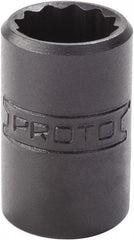 Proto - 5/16", 1/4" Drive, Standard Hand Socket - 12 Points, 7/8" OAL, Alloy Steel, Black Finish - Strong Tooling