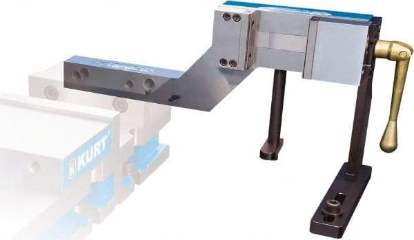 Kurt - 3-1/2" Jaw Width, 3-3/4" Jaw Opening Capacity, Horizontal Stationary Machine Vise - Manual Operation, 4,000 Lb Capacity, 1 Station, 20.86" Long x 271.51mm High x 1-1/4" Deep, 1.235" Jaw Height, 4,000 Lb Max Clamp Force, Ductile Iron - Strong Tooling