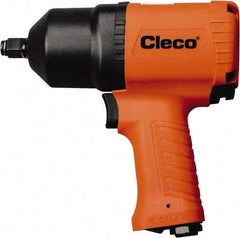 Cleco - 1/2" Drive, 8,000 RPM, 800 Ft/Lb Torque Impact Wrench - Pistol Grip Handle, 1,250 IPM, 40.5 CFM, 90 psi, 1/4" NPT Inlet - Strong Tooling