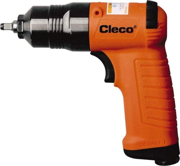 Cleco - 3/8" Drive, 12,000 RPM, 340 Ft/Lb Torque Impact Wrench - Pistol Grip Handle, 1,400 IPM, 39.8 CFM, 90 psi, 1/4" NPT Inlet - Strong Tooling