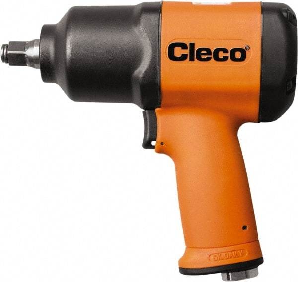 Cleco - 1" Drive, 5,500 RPM, 1,300 Ft/Lb Torque Impact Wrench - Pistol Grip Handle, 1,000 IPM, 40.5 CFM, 90 psi, 1/4" NPT Inlet - Strong Tooling