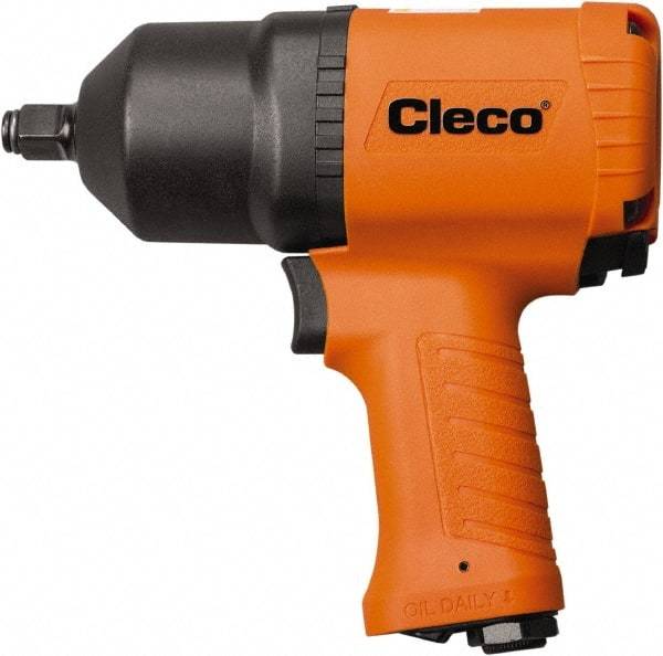 Cleco - 3/8" Drive, 8,000 RPM, 420 Ft/Lb Torque Impact Wrench - Pistol Grip Handle, 1,600 IPM, 40.5 CFM, 90 psi, 1/4" NPT Inlet - Strong Tooling