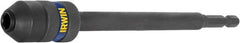 Irwin - 1/4" Drive Standard Socket Extension - 6" OAL, Black Oxide Finish - Strong Tooling